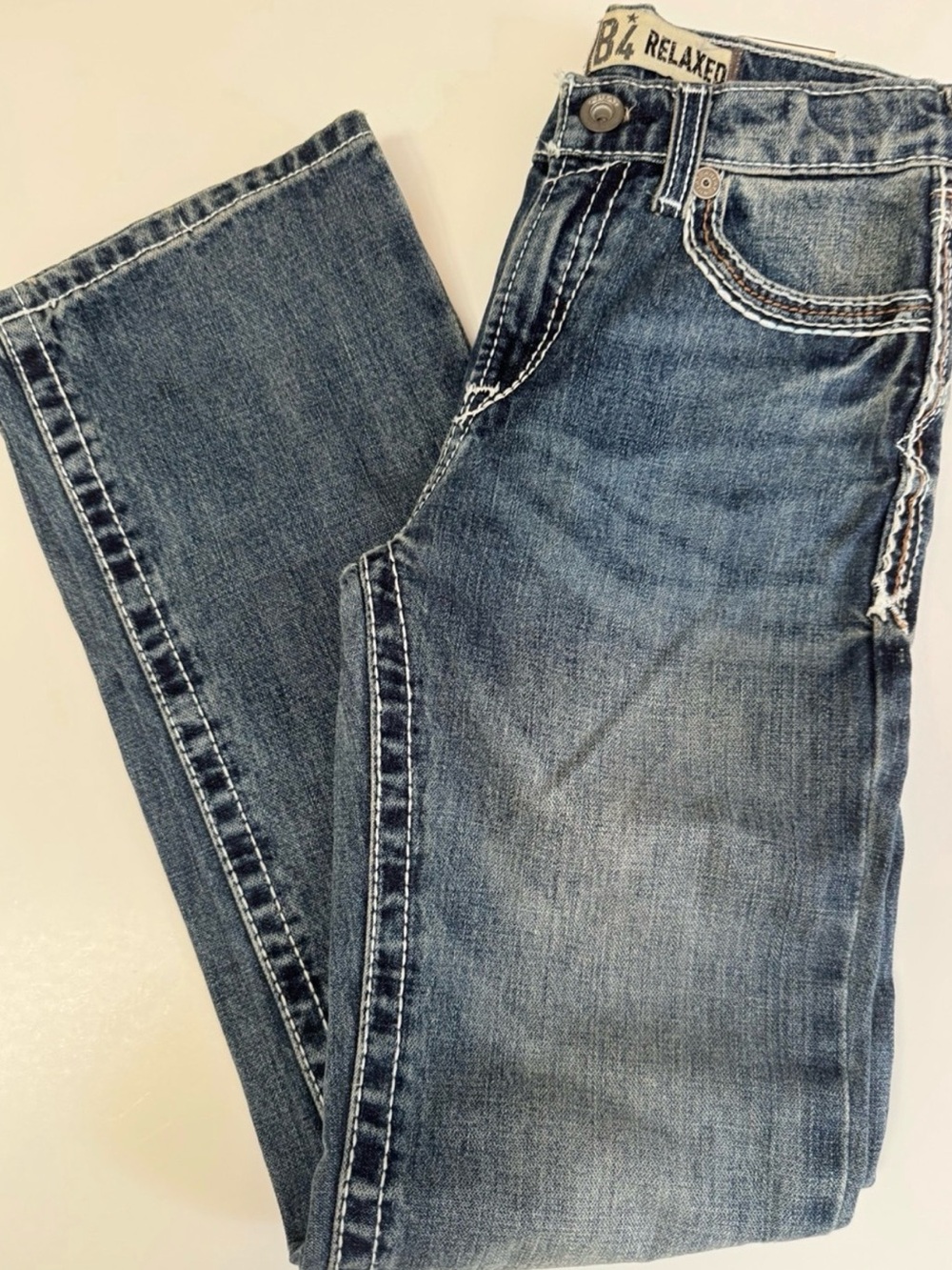 Ariat Boys B4 Relaxed Boot Cut Jeans Size 12. Adjustable Waist Western Wear - Picture 6 of 6